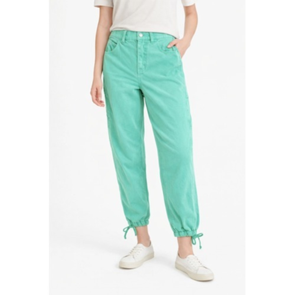BDG Pants Womens 4 Green Carpenter Utility Canvas Crop Drawstring Cuffed Hem‎